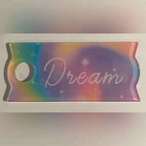 Stanley Cup Lid Plate/Charm/Decoration - Fits 20oz & 30oz (Rainbow Dream Tag)